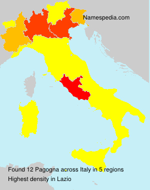 Surname Pagogna in Italy Surname Pagogna in Italy