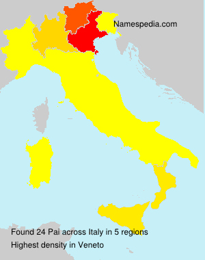 Surname Pai in Italy Surname Pai in Italy