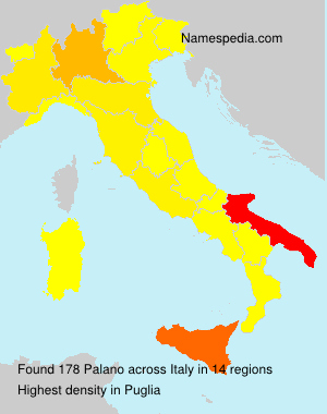 Surname Palano in Italy Surname Palano in Italy