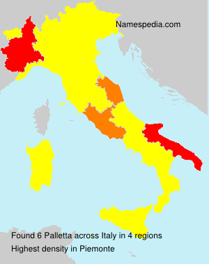 Surname Palletta in Italy