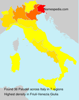 Surname Paludet in Italy Surname Paludet in Italy
