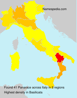 Surname Panarace in Italy Surname Panarace in Italy