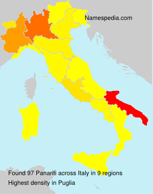 Surname Panariti in Italy Surname Panariti in Italy