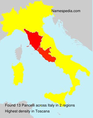 Surname Pancelli in Italy Surname Pancelli in Italy