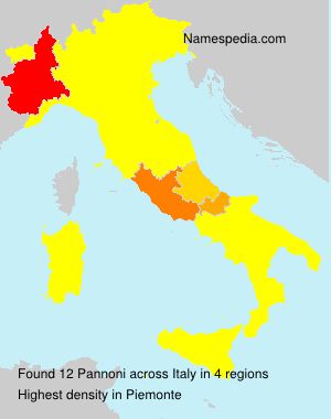 Surname Pannoni in Italy Surname Pannoni in Italy