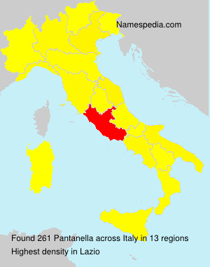 Surname Pantanella in Italy Surname Pantanella in Italy