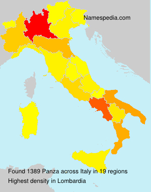 Surname Panza in Italy Surname Panza in Italy