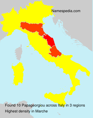 Surname Papageorgiou in Italy Surname Papageorgiou in Italy