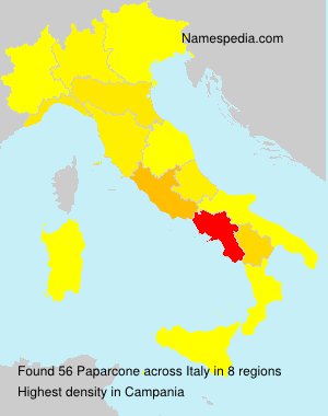 Surname Paparcone in Italy Surname Paparcone in Italy