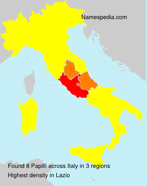 Surname Papilli in Italy Surname Papilli in Italy