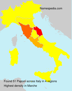 Surname Paponi in Italy Surname Paponi in Italy