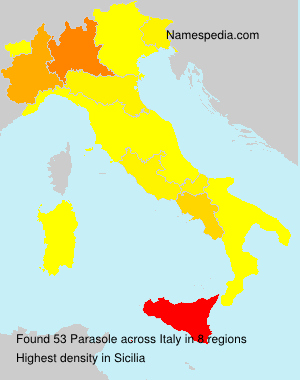 Surname Parasole in Italy Surname Parasole in Italy
