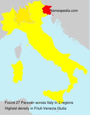 Surname Paravan in Italy Surname Paravan in Italy