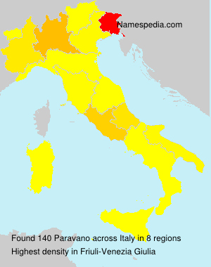 Surname Paravano in Italy Surname Paravano in Italy