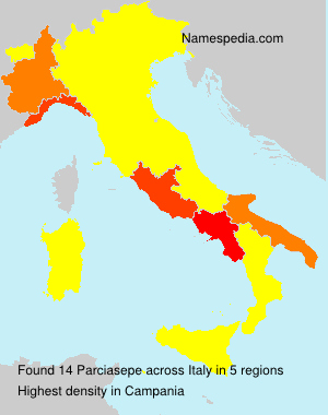 Surname Parciasepe in Italy