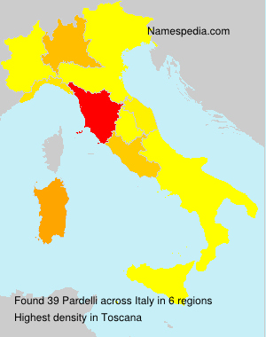 Surname Pardelli in Italy Surname Pardelli in Italy