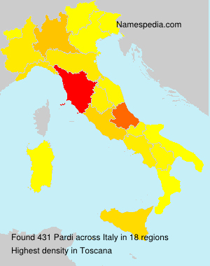 Surname Pardi in Italy Surname Pardi in Italy