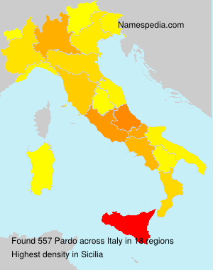Surname Pardo in Italy Surname Pardo in Italy
