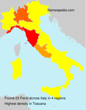 Surname Parilli in Italy Surname Parilli in Italy