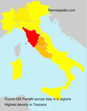 Surname Parretti in Italy Surname Parretti in Italy
