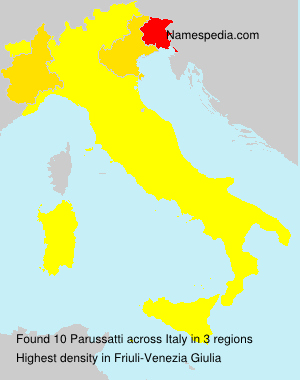 Surname Parussatti in Italy Surname Parussatti in Italy
