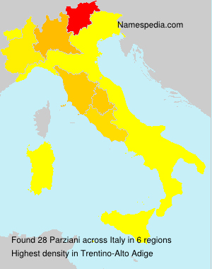 Surname Parziani in Italy Surname Parziani in Italy