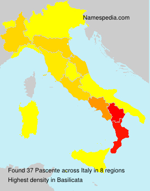 Surname Pascente in Italy Surname Pascente in Italy