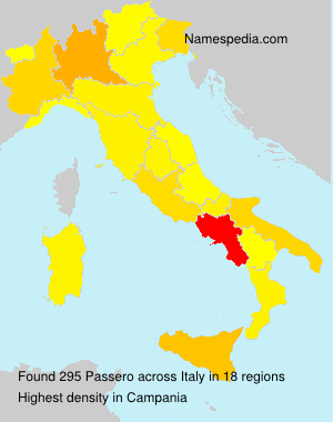 Surname Passero in Italy Surname Passero in Italy
