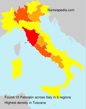 Surname Paterson in Italy Surname Paterson in Italy