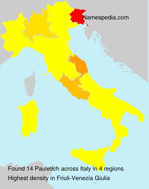 Surname Pauletich in Italy Surname Pauletich in Italy