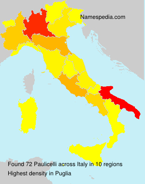 Surname Paulicelli in Italy Surname Paulicelli in Italy