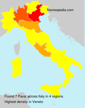 Surname Paval in Italy Surname Paval in Italy