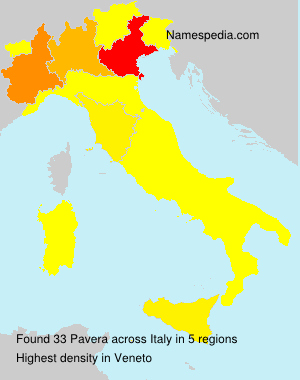 Surname Pavera in Italy Surname Pavera in Italy