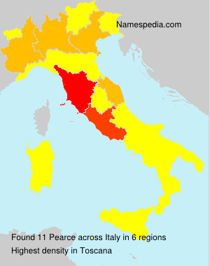 Surname Pearce in Italy Surname Pearce in Italy