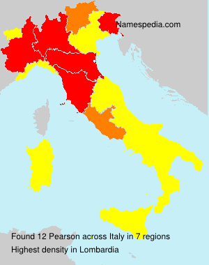 Surname Pearson in Italy Surname Pearson in Italy
