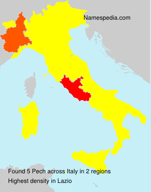 Surname Pech in Italy Surname Pech in Italy