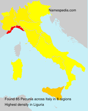 Surname Pecunia in Italy Surname Pecunia in Italy