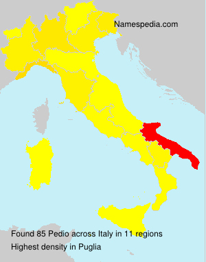 Surname Pedio in Italy Surname Pedio in Italy