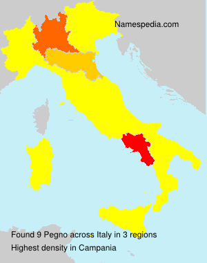 Surname Pegno in Italy Surname Pegno in Italy