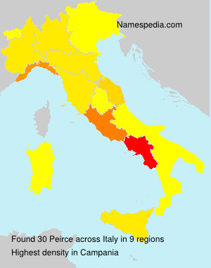 Surname Peirce in Italy Surname Peirce in Italy