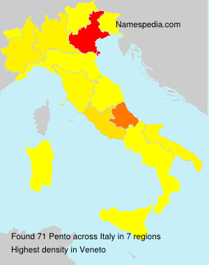 Surname Pento in Italy Surname Pento in Italy