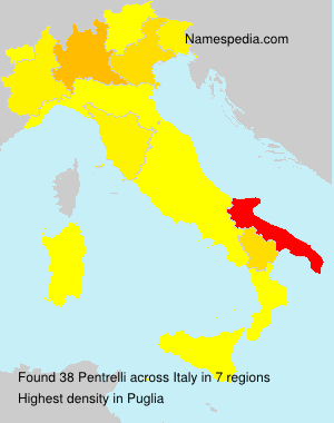 Surname Pentrelli in Italy Surname Pentrelli in Italy