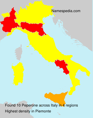 Surname Peperone in Italy Surname Peperone in Italy