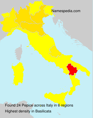 Surname Pepice in Italy Surname Pepice in Italy