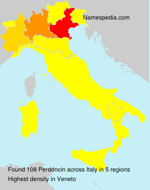 Surname Perdoncin in Italy Surname Perdoncin in Italy