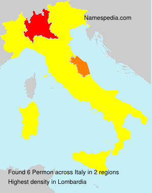 Surname Permon in Italy Surname Permon in Italy