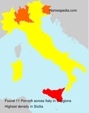 Surname Pernich in Italy Surname Pernich in Italy