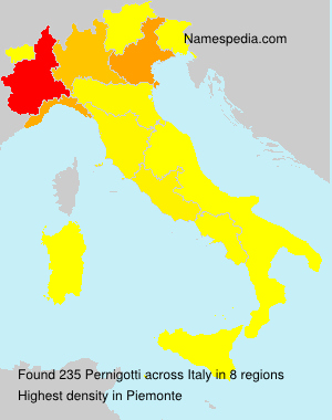 Surname Pernigotti in Italy Surname Pernigotti in Italy
