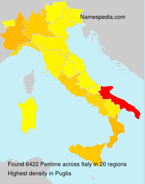 Surname Perrone in Italy