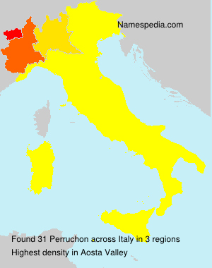 Surname Perruchon in Italy Surname Perruchon in Italy